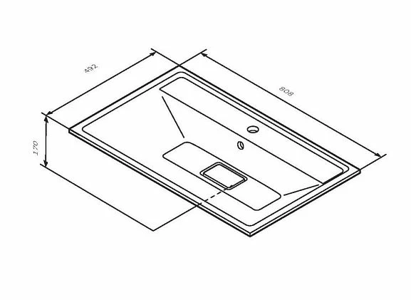 Мебельная раковина AM.PM Inspire 2.0 80 (приобретается в комплекте с тумбой)