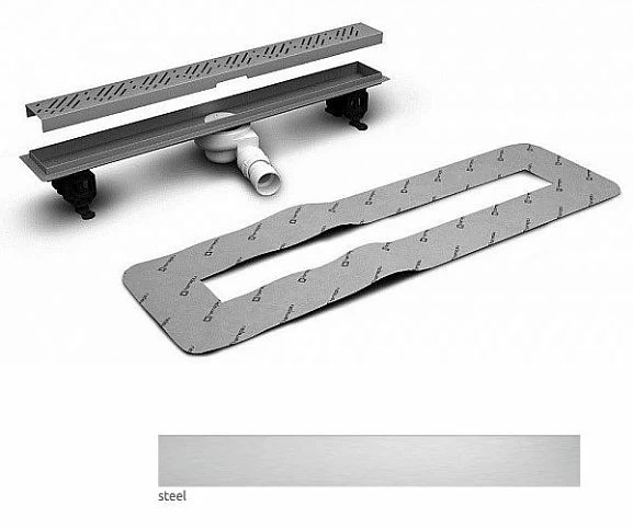 Душевой лоток Radaway 5L085A/5R085S 850 с дизайн-решеткой под плитку 8-12 мм