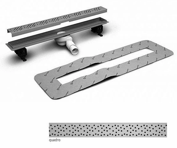 Душевой лоток Radaway 5L065A/5R065Q 650 с дизайн-решеткой под плитку 8-12 мм