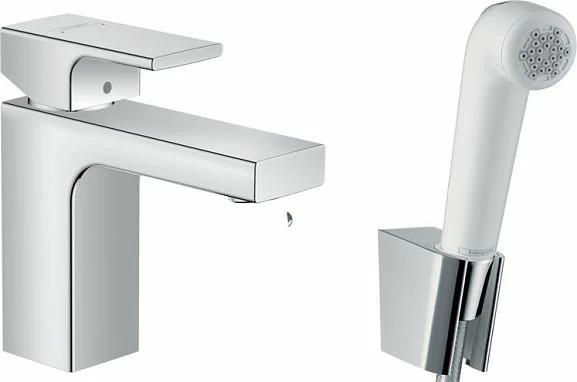 Смеситель Hansgrohe Vernis Shape 71216000 для раковины с гигиеническим душем хром