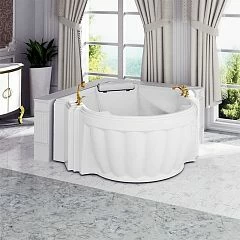 Акриловая ванна Fra Grande Монте-Карло 149х149 (с панелью и молдингом на выбор) перламутр (приобретается в комплекте только со сливом Radomir)