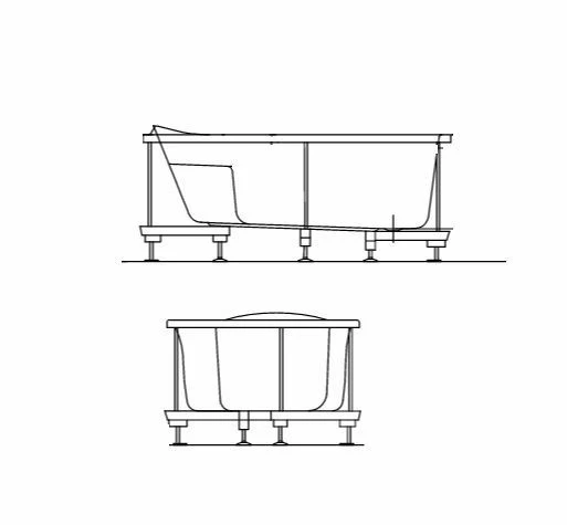 Каркас Kolpa-san Quat LuLu 170х110 L/D (приобретается в комплекте с ванной)