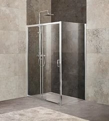 Душевой уголок BelBagno UNIQUE-AH-1-100/115-90-C-Cr 105-115 100*90*190 L/R без поддона