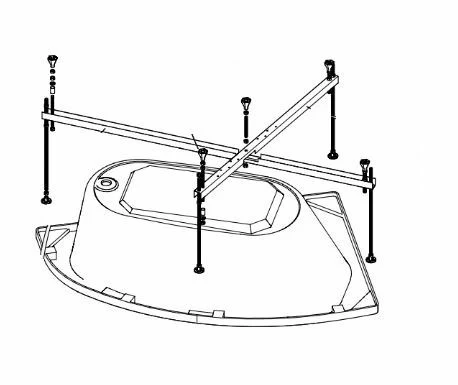 Каркас усиленный для асимметр. ванн Triton Кайли, Изабель, Николь, София универс. 5 опор