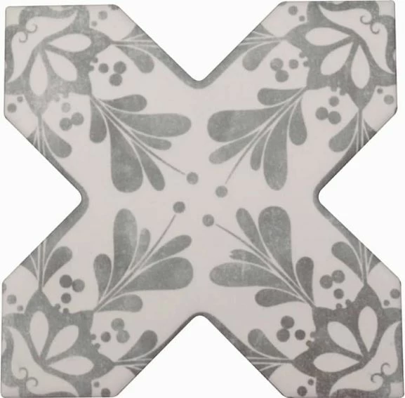 Керамогранит Cevica Becolors 13,25*13,25 Cross Decoro Stencil Grey