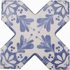 Керамогранит Cevica Becolors 13,25*13,25 Cross Decoro Stencil Electric Blue