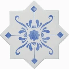 Керамогранит Cevica Becolors 13,25*13,25 Star Decoro Stencil Electric Blue