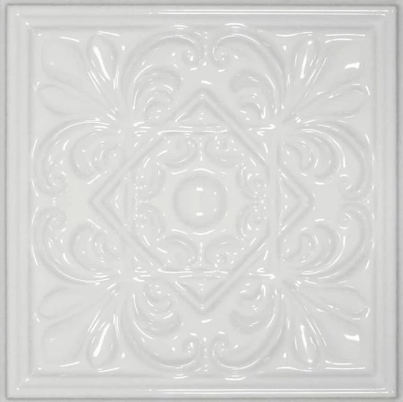 Декор Cevica Plus 15*15 Classic 1 White Zinc