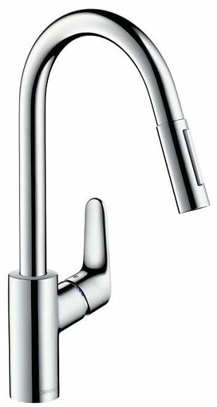 Смеситель Hansgrohe Focus 31815000 для кухни выдвижной излив хром