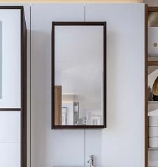 Зеркало-шкаф Бриклаер Бали 40 венге/белый глянец R
