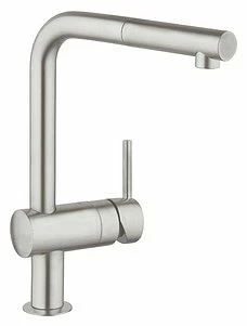 Смеситель Grohe Minta 32168DC0 для кухни выдвижной излив сталь матовый