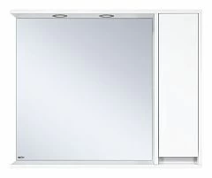 Зеркало-шкаф Misty Алиса 90 R белый с подсветкой