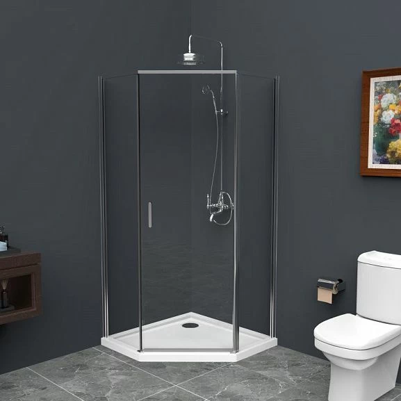 Душевой уголок BelBagno UNO-195-P-1-90-C-Cr 90*90*195 L/R без поддона