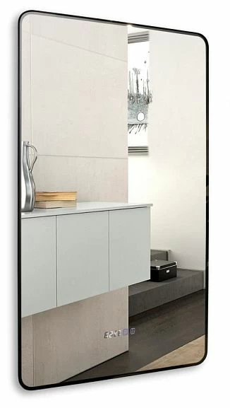 Зеркало Silver Mirrors Incanto 60*100 с Led-подсветкой сенсорный выключатель часы черное