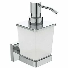 Ideal Standard Диспенсер для жидкого мыла Iom Square E2252AA для настенного монтажа, матовое стекло, с крепежом