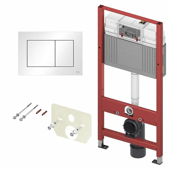 Система инсталляции для унитазов Tece Base 2.0 клавиша смыва Now белая