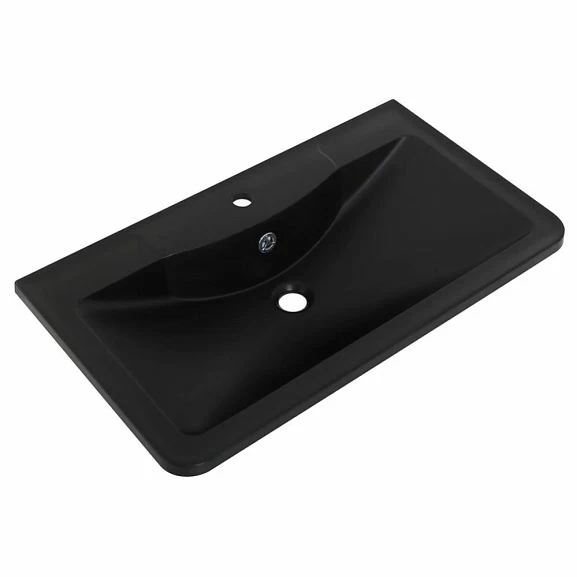 Мебельная раковина BelBagno BB800/455-LV-ART-ALR-NERO 80*45,5*14,5 черная матовая (приобретается в комплекте с тумбой)