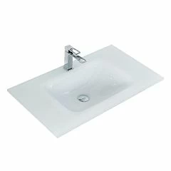 Мебельная раковина BelBagno BB910/465-LV-VTR-BL 91*46,5*14,5 стеклянная белая глянцевая (приобретается в комплекте с тумбой)