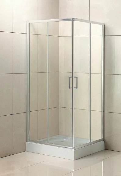 Душевой уголок BelBagno UNO-195-A-2-100-C-Cr 100*100*198 (с поддоном 100*100*3 черный матовый)