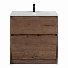 Тумба с раковиной BelBagno Kraft 100 Rovere Tabacco (раковина BB1010/465-LV-VTR-BL 101*46,5*14,5 стеклянная белая глянцевая)