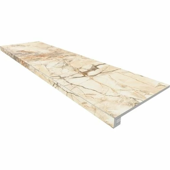 Ступень Estima Marble Onlygres MOG301 33*120 полированная с подступенком 14,5*120