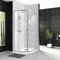 Душевой уголок BelBagno UNO-195-RH-2-120/90-C-Cr 120*90*210 L с поддоном TRAY-A-RH-120/90-550-15-W-L