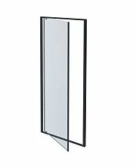 Душевая дверь в нишу Aquatek AQ ARI PI 10020BL 100*200 L/R распашная, профиль черный, стекло прозрачное без поддона