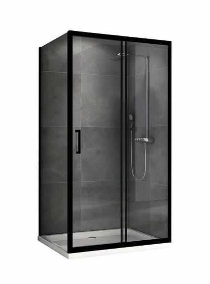 Душевой уголок ABBER Schwarzer Diamant AG30160B-S60B 160*60*195 L/R без поддона