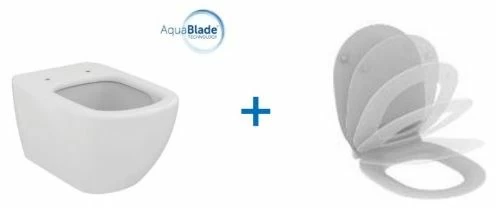 Промо-комплект Ideal Standard Подвесной унитаз Tesi Aqua Blade 36,5*53,5 безободковый + крышка-сиденье Tesi микролифт