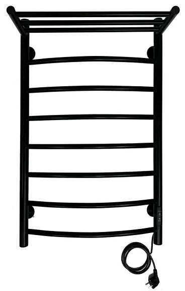 Электрический полотенцесушитель Санприз Классик П8 50*80 L/R с полкой черный матовый