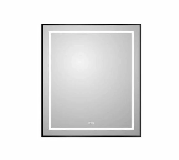 Зеркало BelBagno Kraft SPC-KRAFT-700-800-LED-TCH-WARM-NERO 70*80 черное с Led-подсветкой и функцией антизапотевания