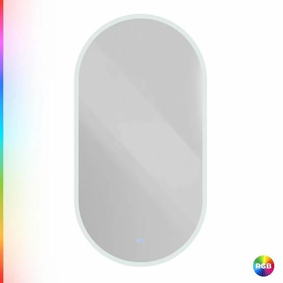 Зеркало Cezares Ellisse CZR-SPC-ELS-550-1050-RGB-TCH 55*105 с контурной разноцветной подсветкой RGB