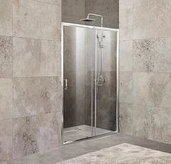 Душевая дверь в нишу BelBagno UNIQUE-BF-1-120/135-C-Cr 120/135*190 L/R стекло прозрачное без поддона