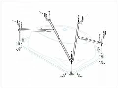 Каркас для ванны Cezares Tebe 150*100 R (приобретается в комплекте с ванной)