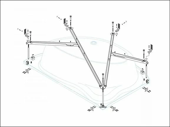 Каркас для ванны Cezares Tebe 150*100 R (приобретается в комплекте с ванной)