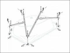 Каркас для ванны Cezares Tebe 150х100 L (приобретается в комплекте с ванной)
