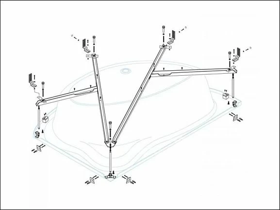 Каркас для ванны Cezares Tebe 150х100 L (приобретается в комплекте с ванной)