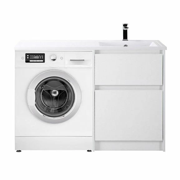 Тумба с раковиной BelBagno Kraft LVD 120 R под стиральную машину Bianco Opaco