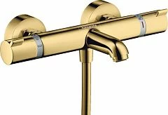 Термостат Hansgrohe Ecostat Comfort 13114990 для ванны и душа без душевых аксессуаров полированное золото