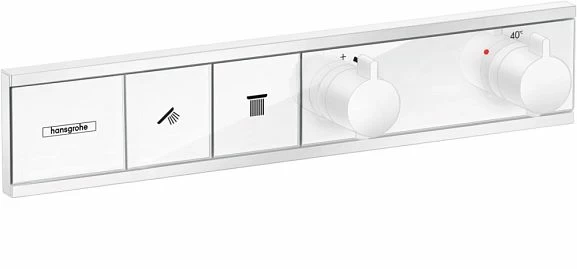 Внешняя часть для термостата Hansgrohe RainSelect 15380700 на 2 выхода белая матовая