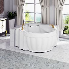 Акриловая ванна Fra Grande Монте-Карло 149х149 (с панелью и молдингом на выбор) (приобретается в комплекте только со сливом Radomir)